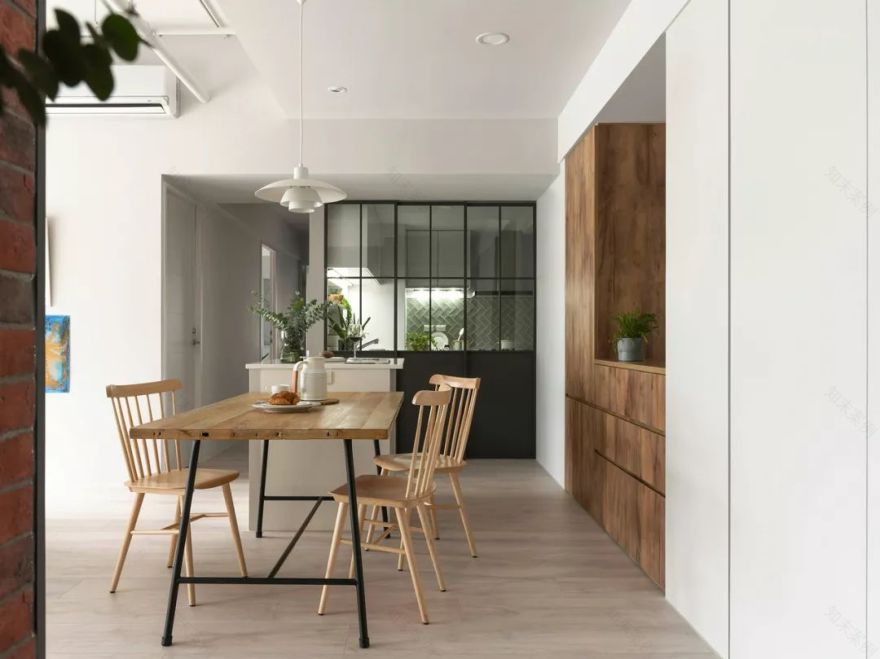 100㎡简约小资风住宅,宽敞自然的客餐厅空间-20