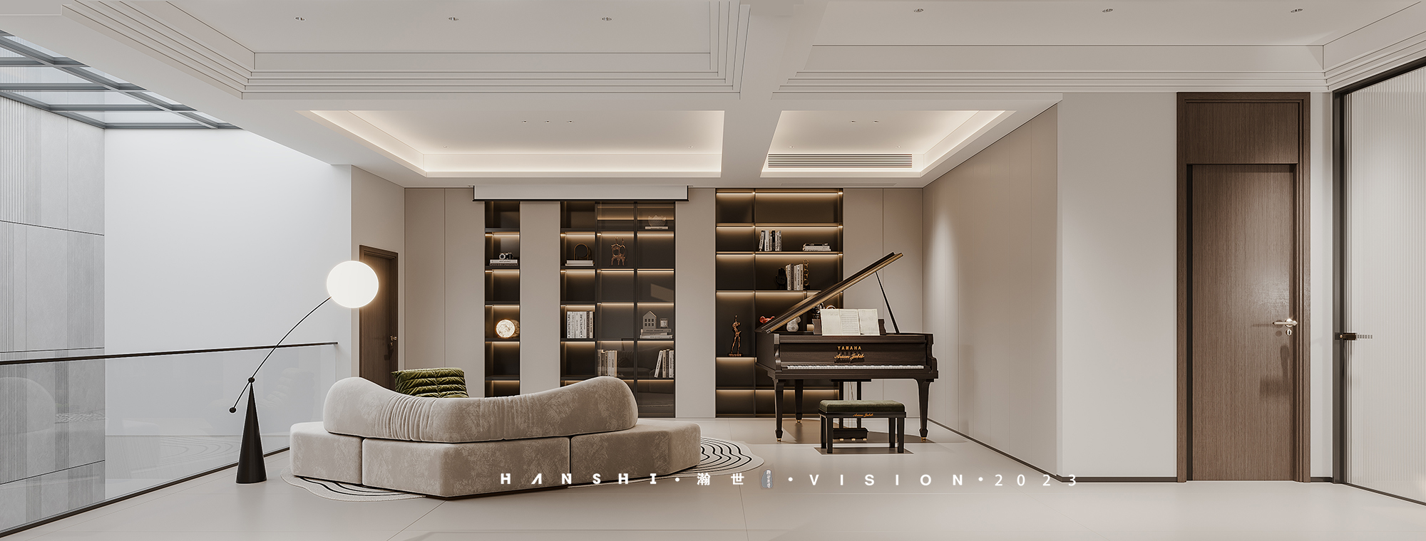 现代轻奢别墅一瀚世表现-5