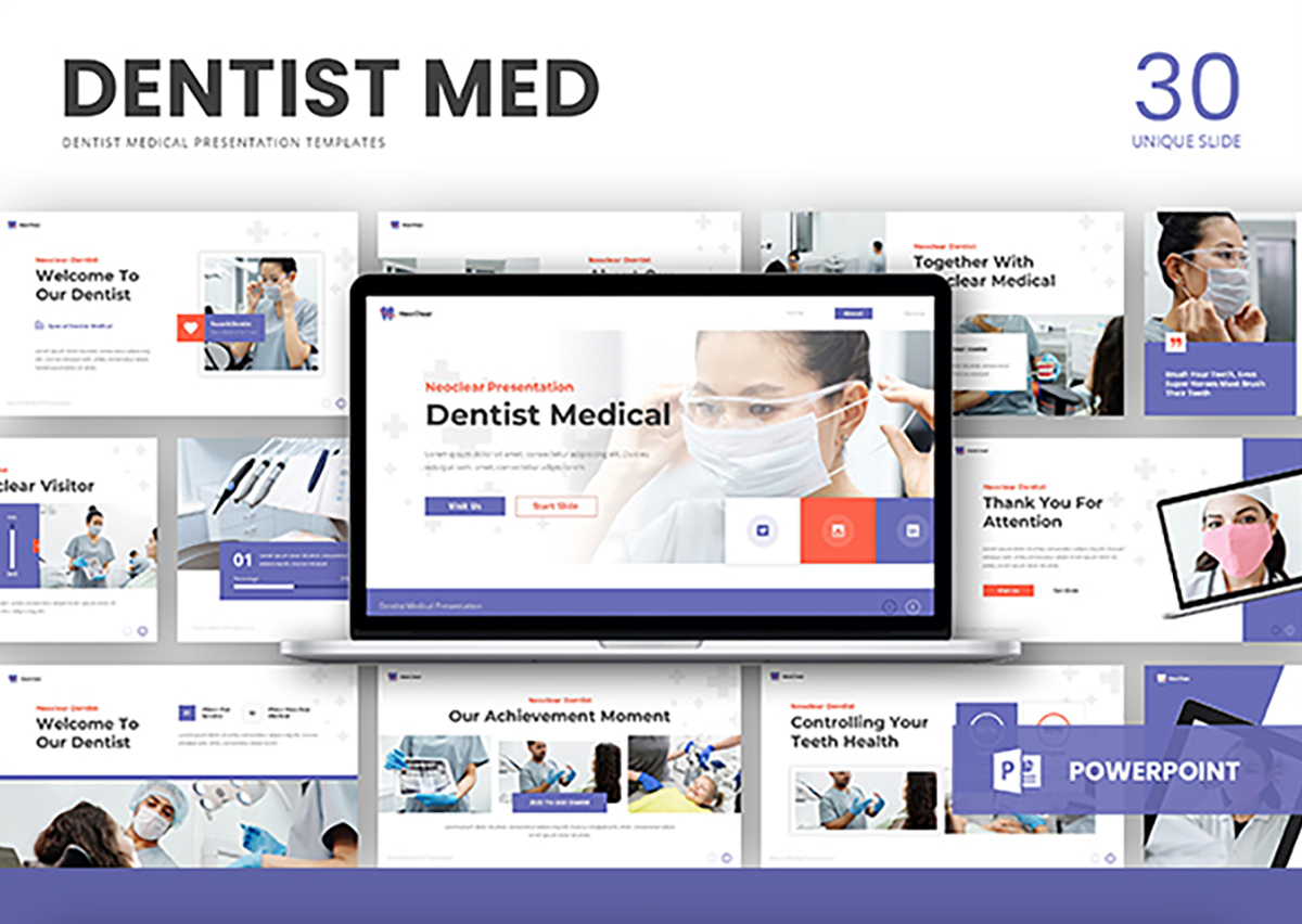 牙医医疗演示模板-2