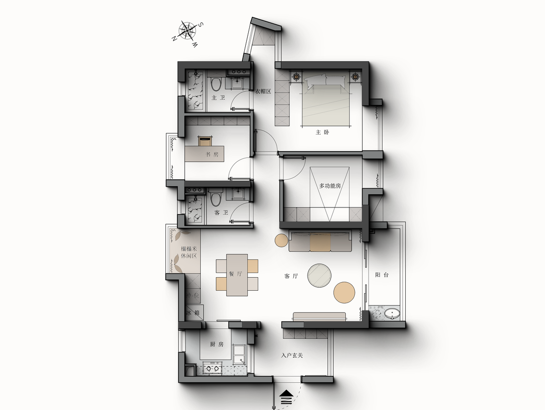 慢煮生活|微调 95m² 旧居-35