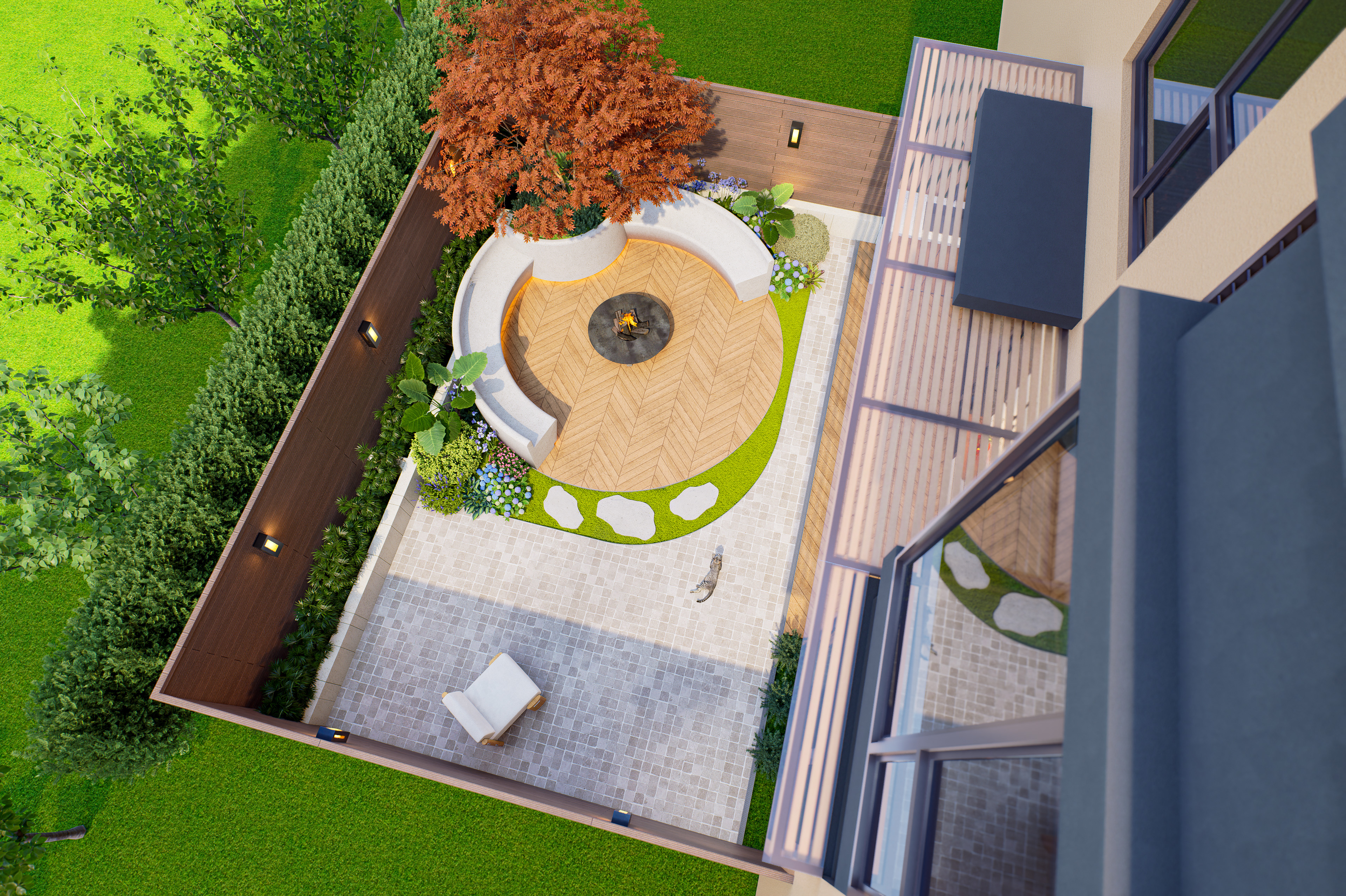 爆改27平小院 花园 庭院 设计 -7