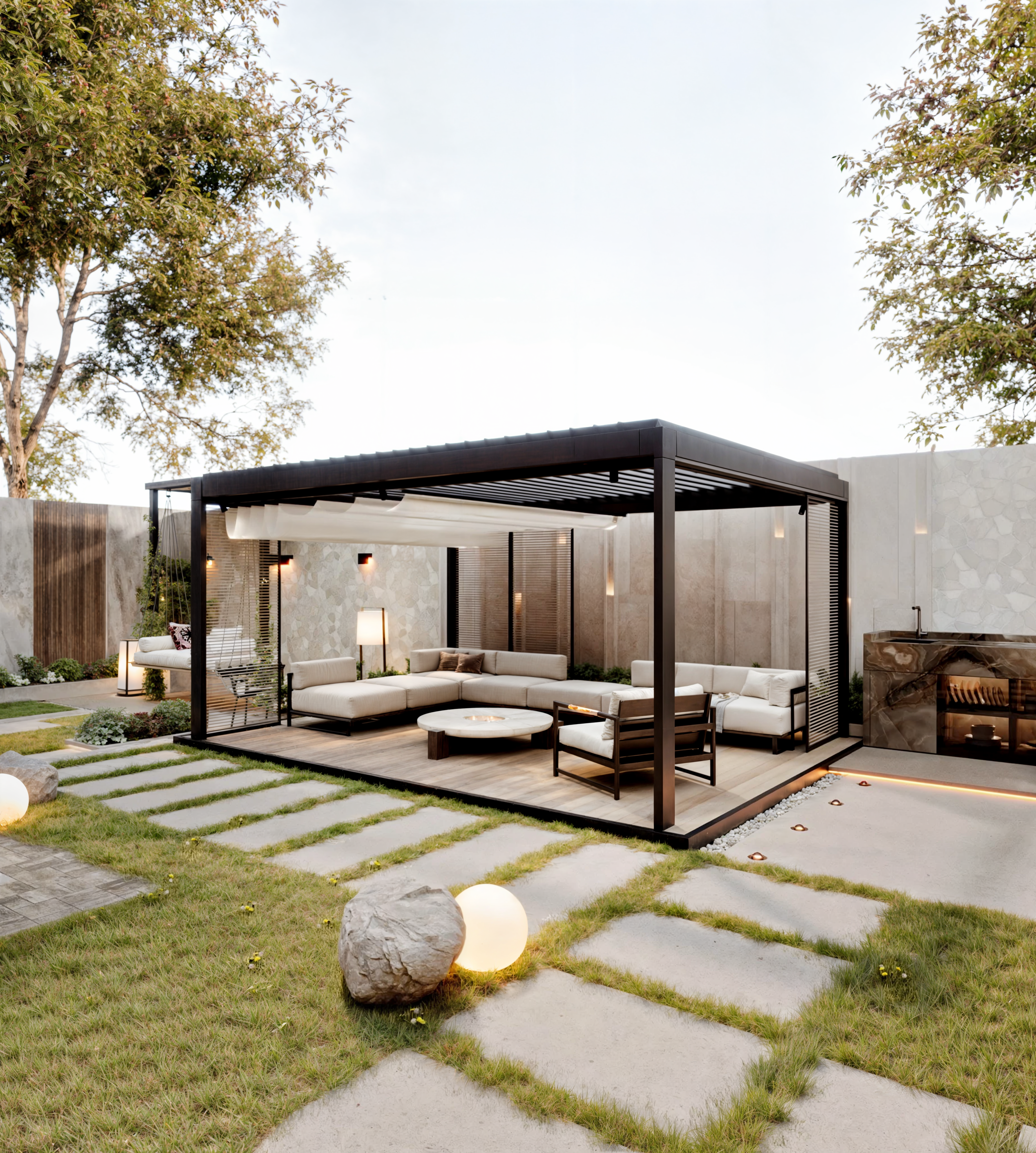 Contemporary Outdoor Living for a Private Villa-10