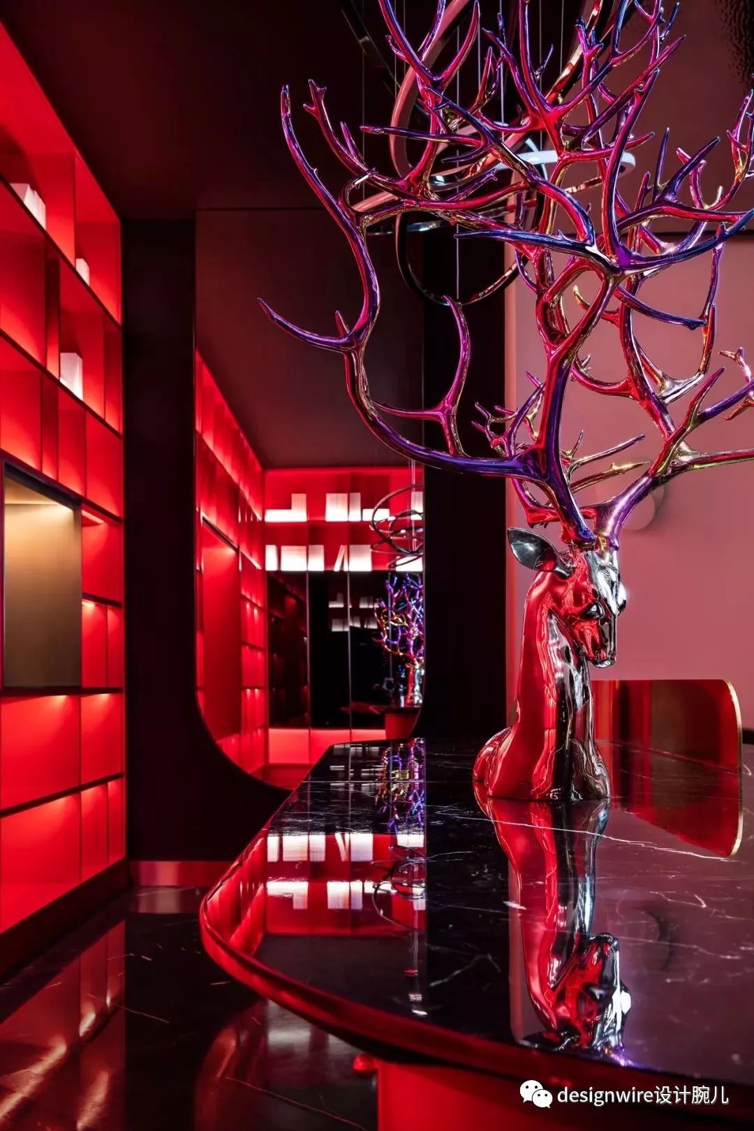 曾建龙打造花禾牛浦东店 | 红艳空间里的美学盛宴-21