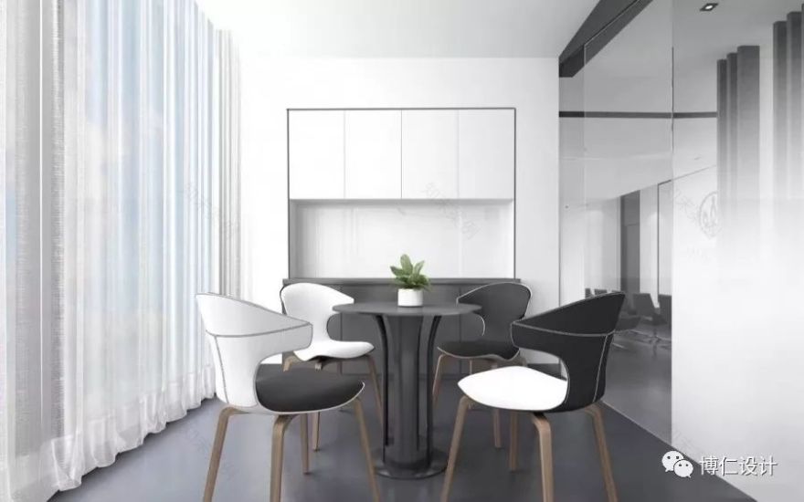 案例 | 黑白极简办公空间设计-15