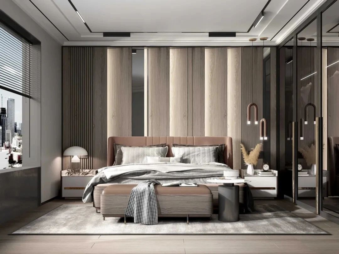 私人空间的艺术品——100 款卧室背景墙设计鉴赏-35