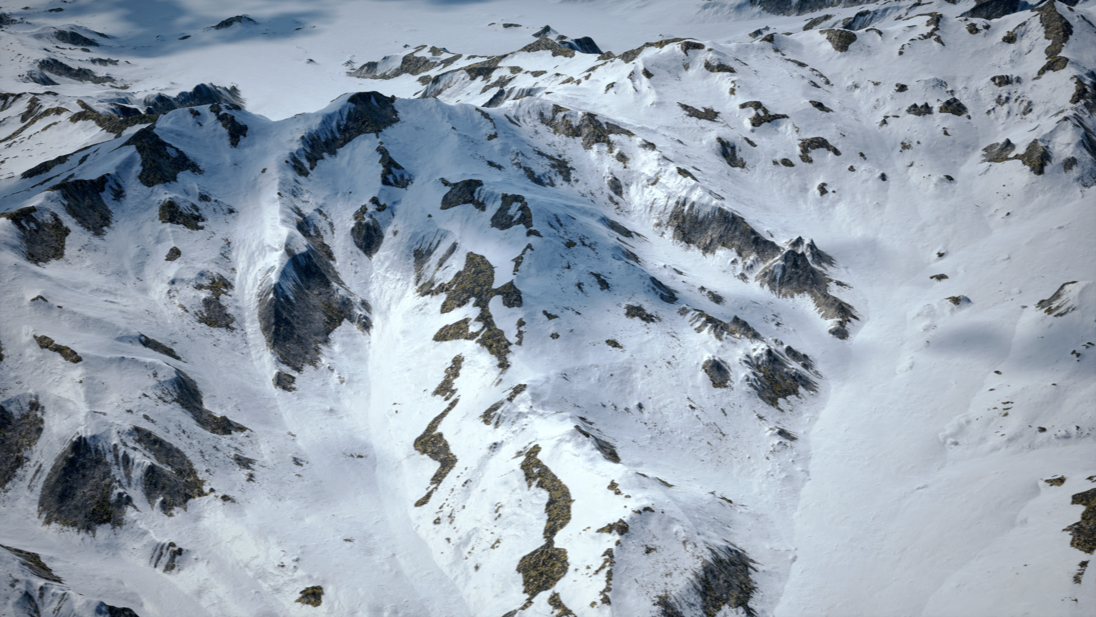 Snow Mountain Created in Gaea & Unreal Engine 5-11