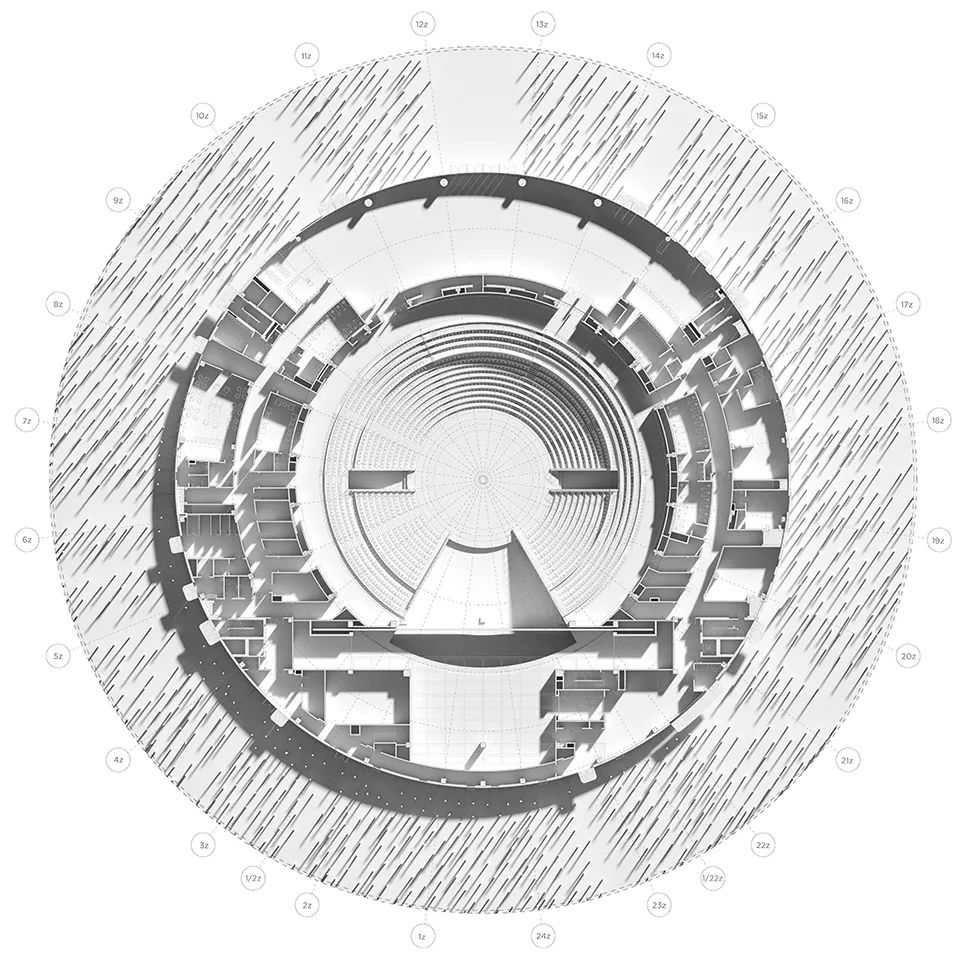 空灵无锡太湖剧院 | 竹海抽象,白柱金顶,智能算法优化结构-90