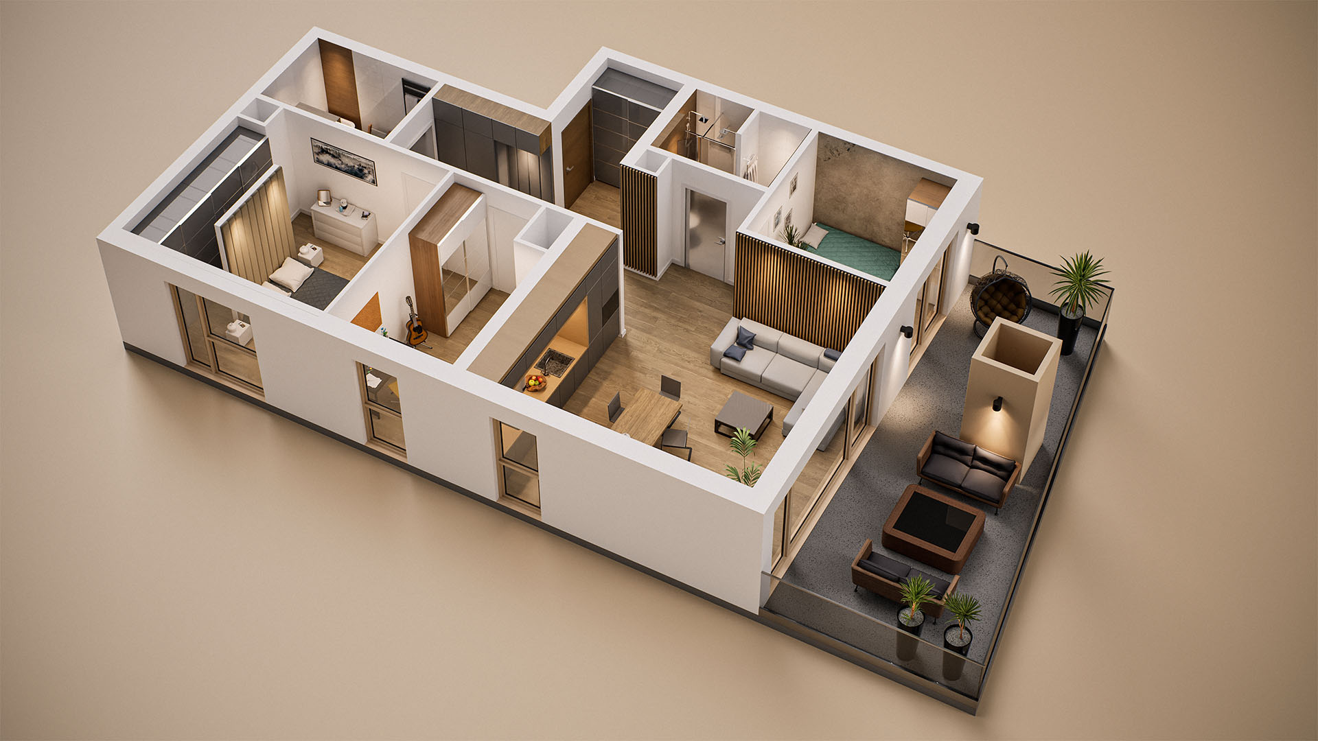 Katowice公寓3D效果图项目丨波兰卡托维兹丨Adam Klimas-0