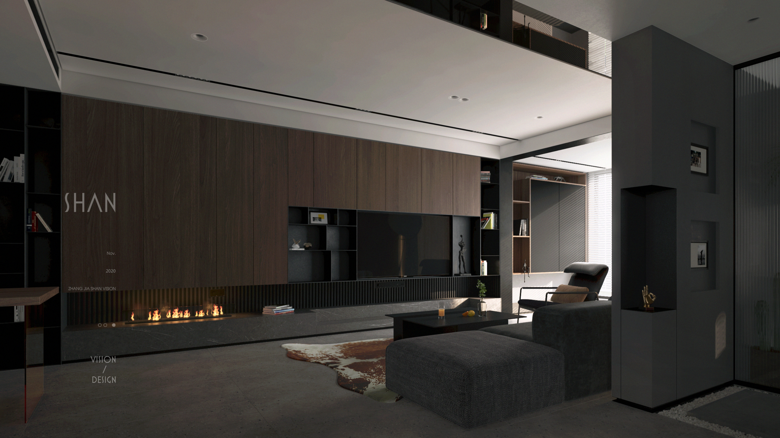 暗调魅力 | SHAN 打造单身住宅设计-13