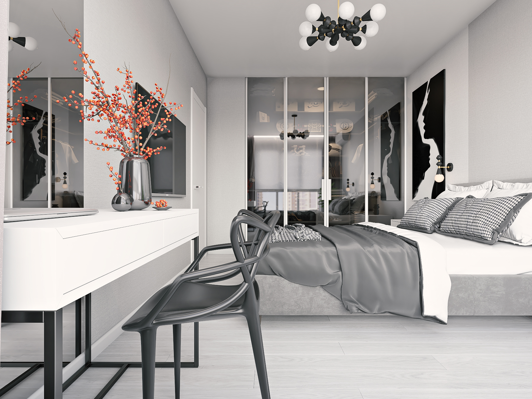 现代简约风格一居室室内设计-3