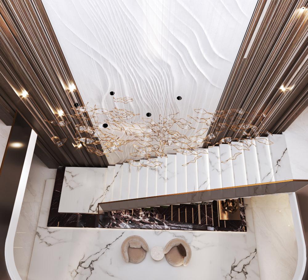 Luxurious villa double hight reception-13