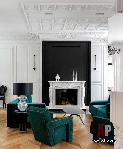 莫斯科郊外带阁楼的三层现代法式古典风格住宅丨俄罗斯莫斯科丨Шалдыбина Светлана（谢尔盖·沙尔迪宾娜）-24