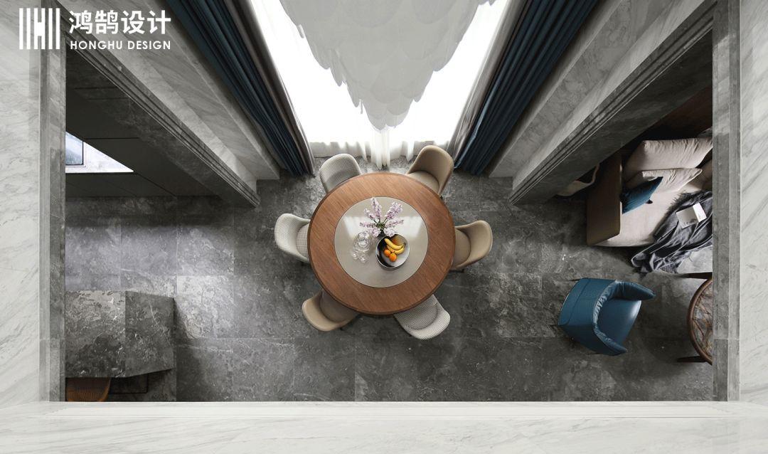 绍兴鸿鹄设计丨别墅空间,现代简约风的低奢艺术-22