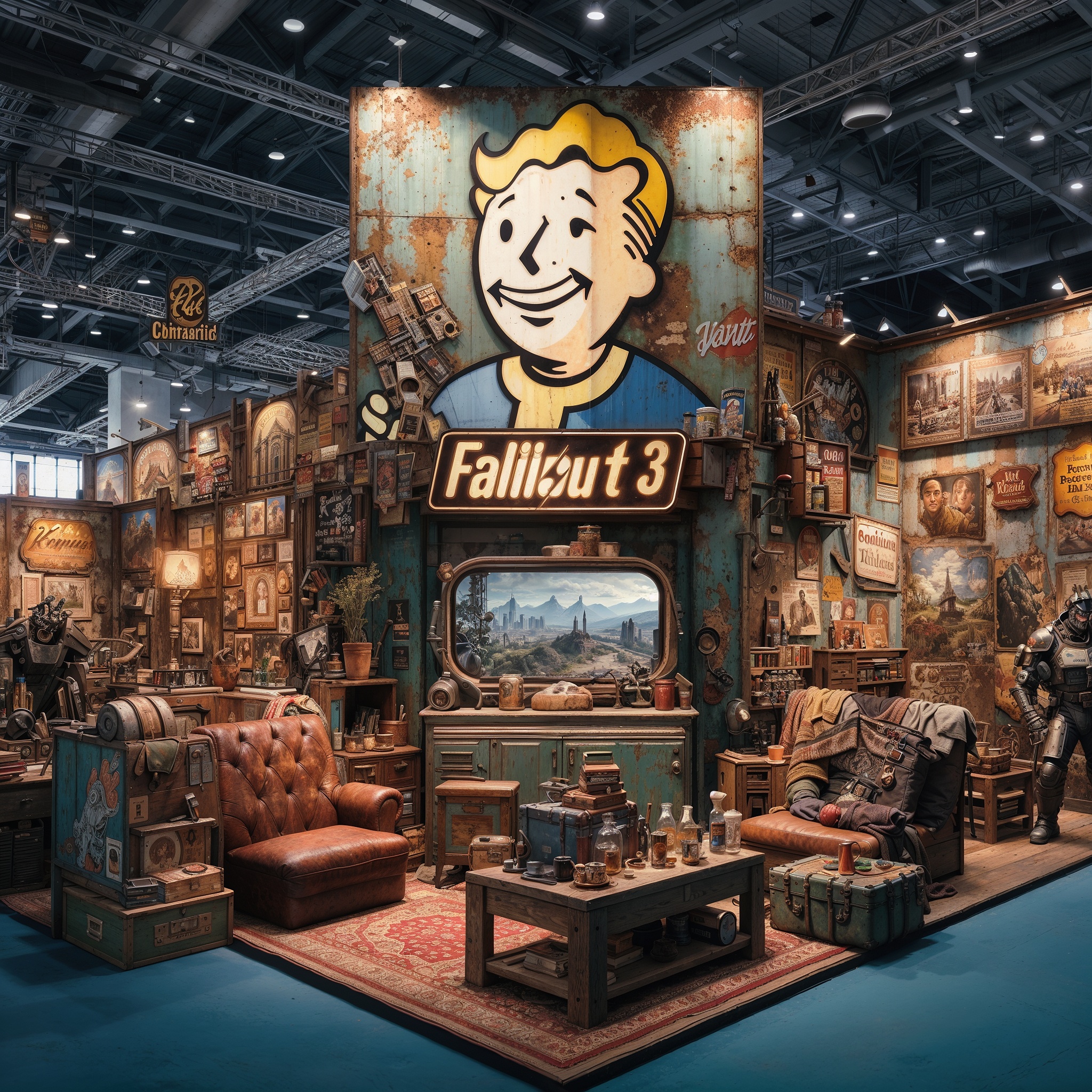 Fallout exhibition stand/booth ai generated-0