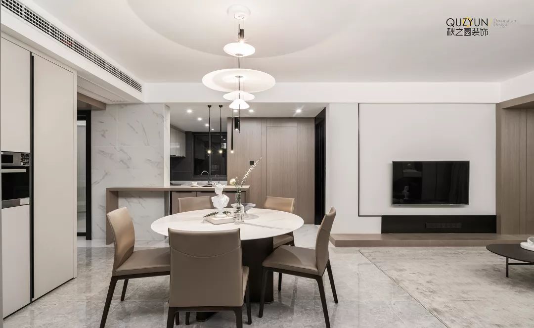 现代弘阳上城 130㎡家居设计，流动与静谧的完美融合-10