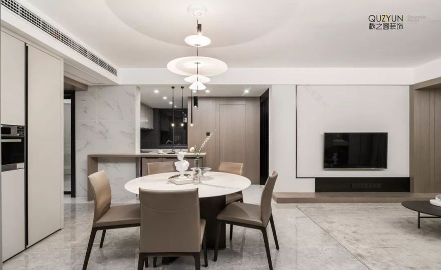 现代弘阳上城 130㎡家居设计,流动与静谧的完美融合-10