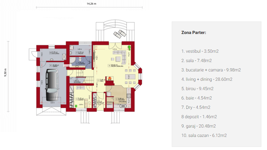 经济型带阁楼和车库房屋-13