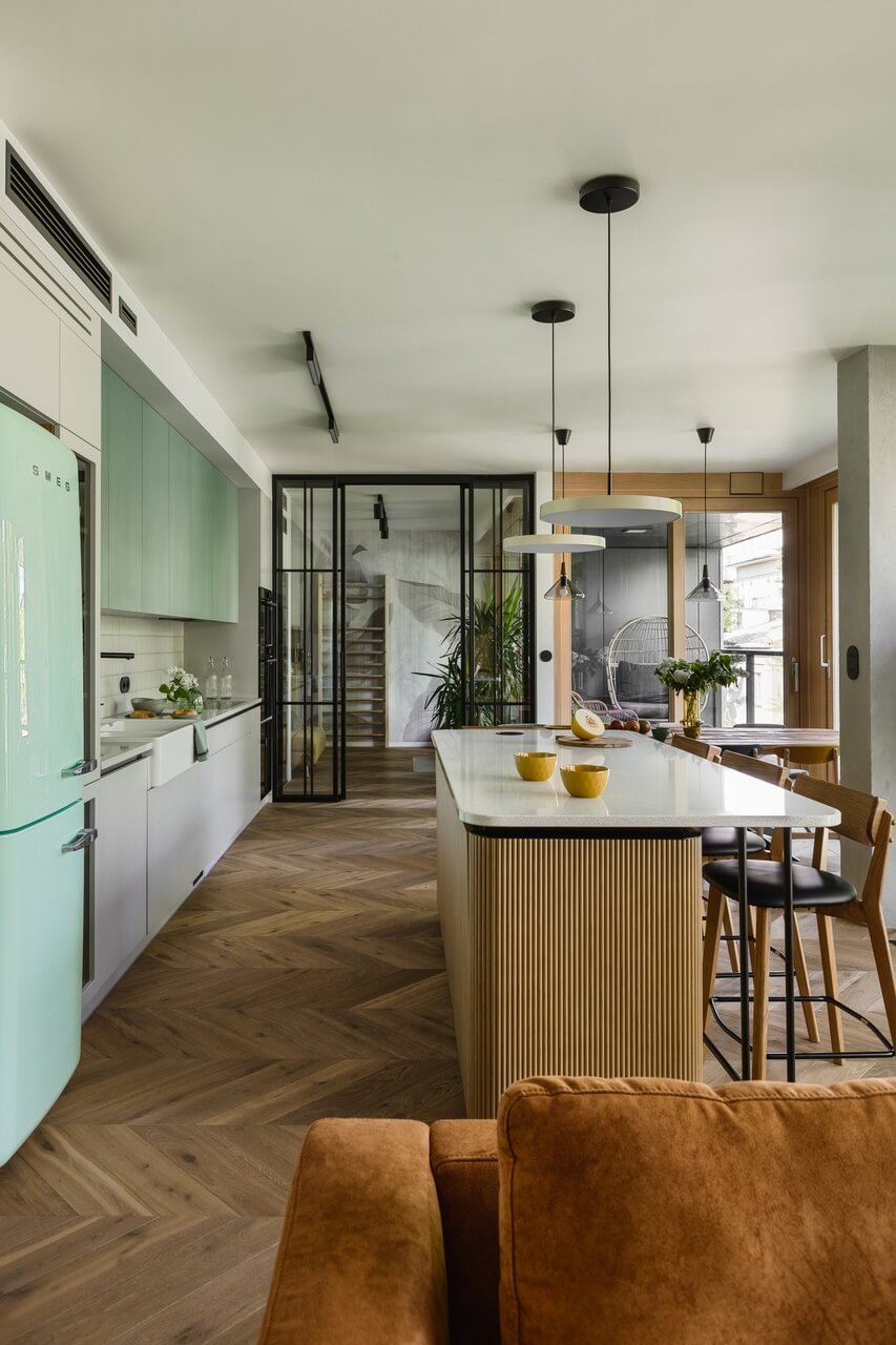 110-metrowe mieszkanie na Mokotowie z elementami w stylu vintage - PLN Design-7