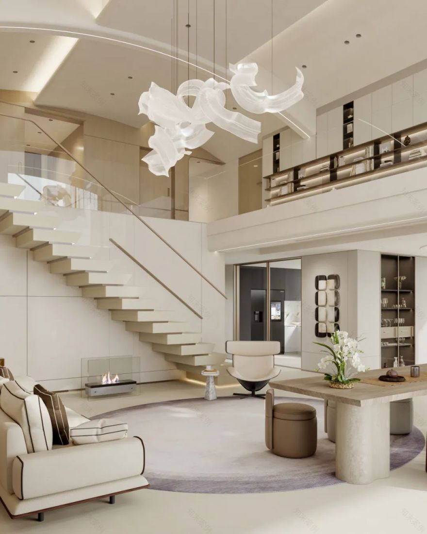 蓝色钱江大平层私宅设计丨中国杭州丨OTL本体建筑空间设计-52