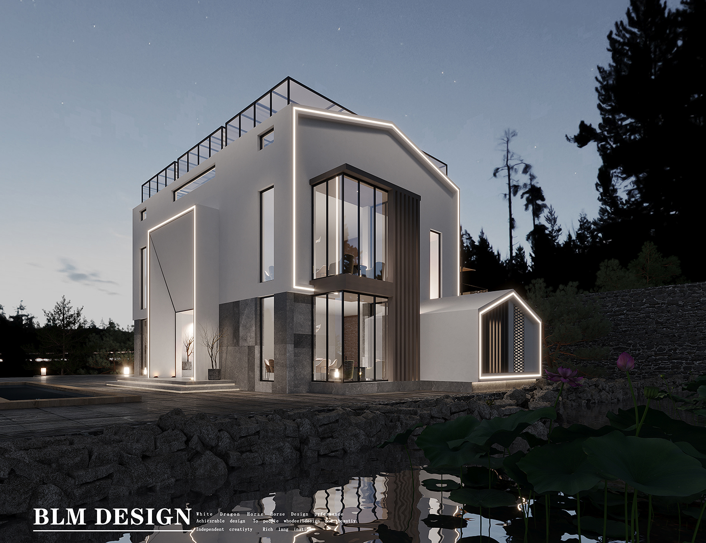 别墅外立面花园-3