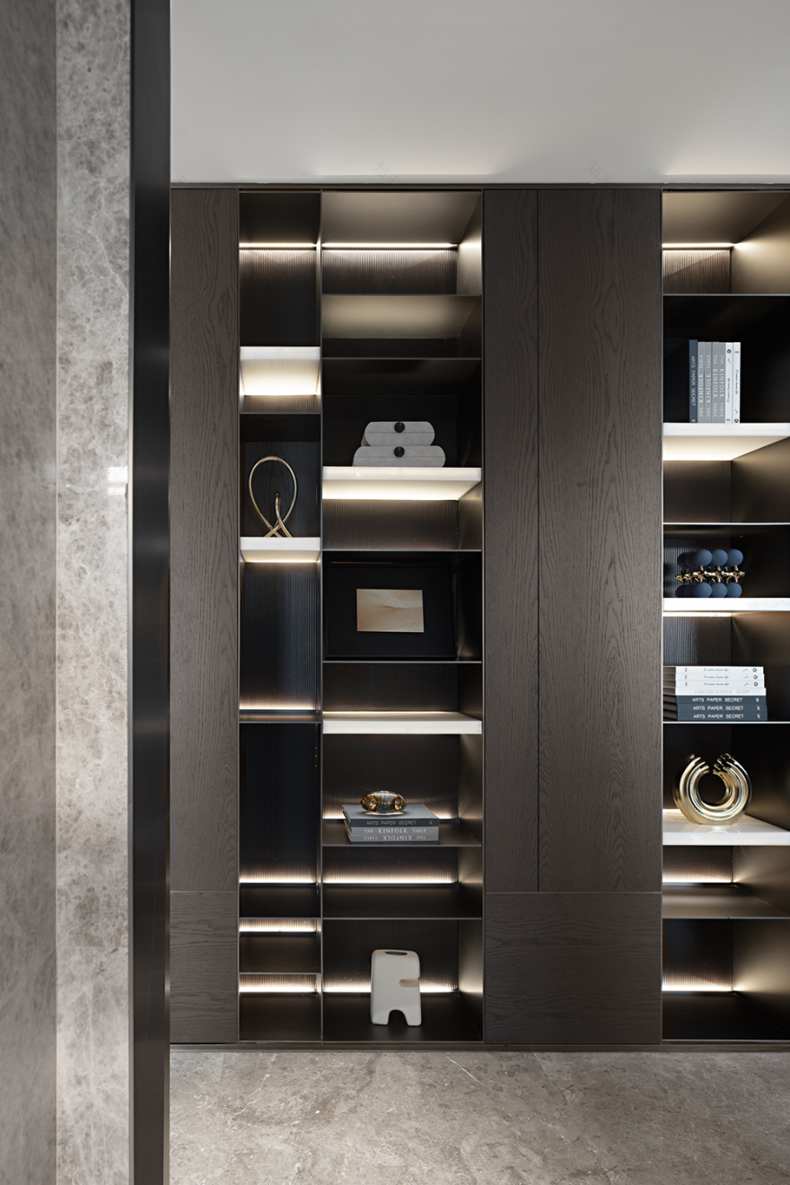 蓝调大平层 · 现代艺术与生活的完美融合丨中国台州丨壹新设计,恩嘉设计-23