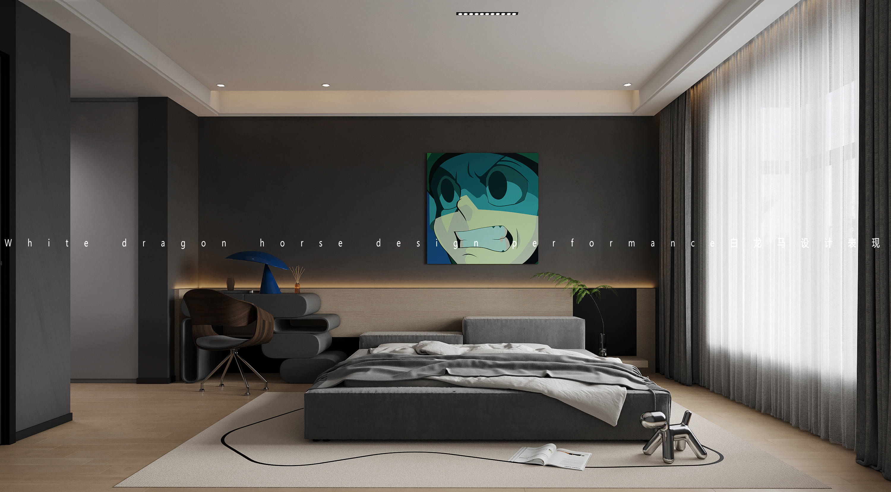 暗黑风家装设计——白龙马客餐厅-4