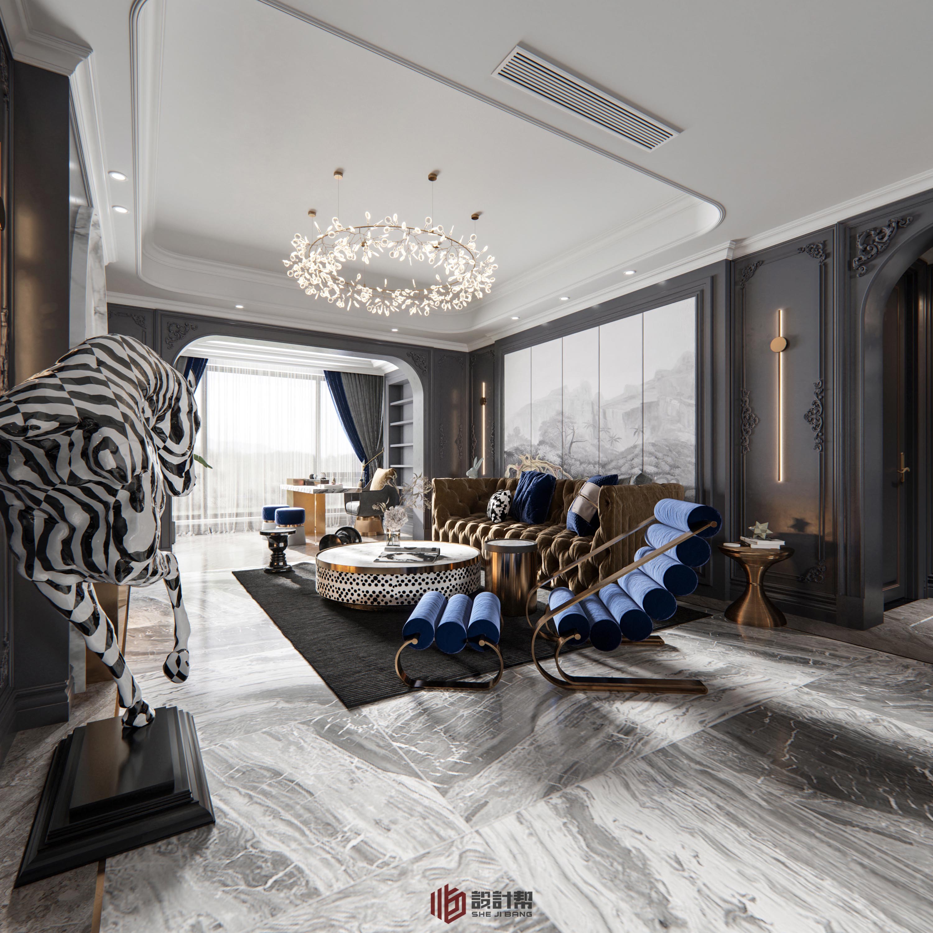 湖南现代浪漫轻奢家居设计-13