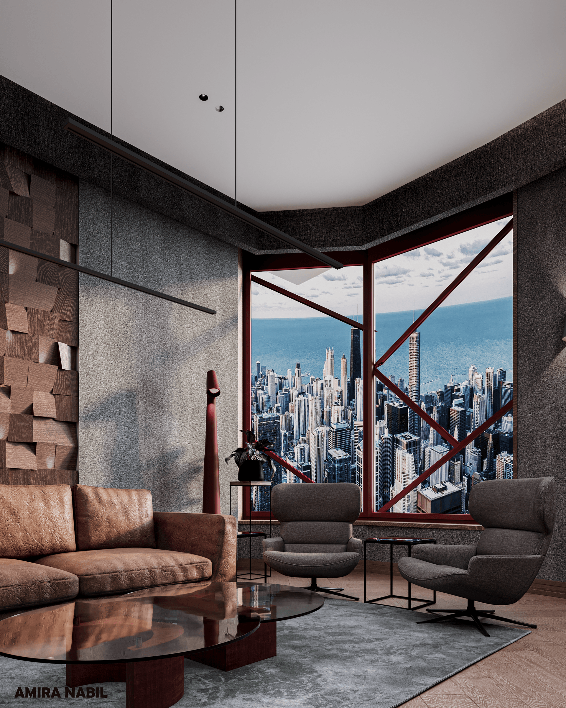 BOLD Contemporary Industrial LIVING ROOM-8