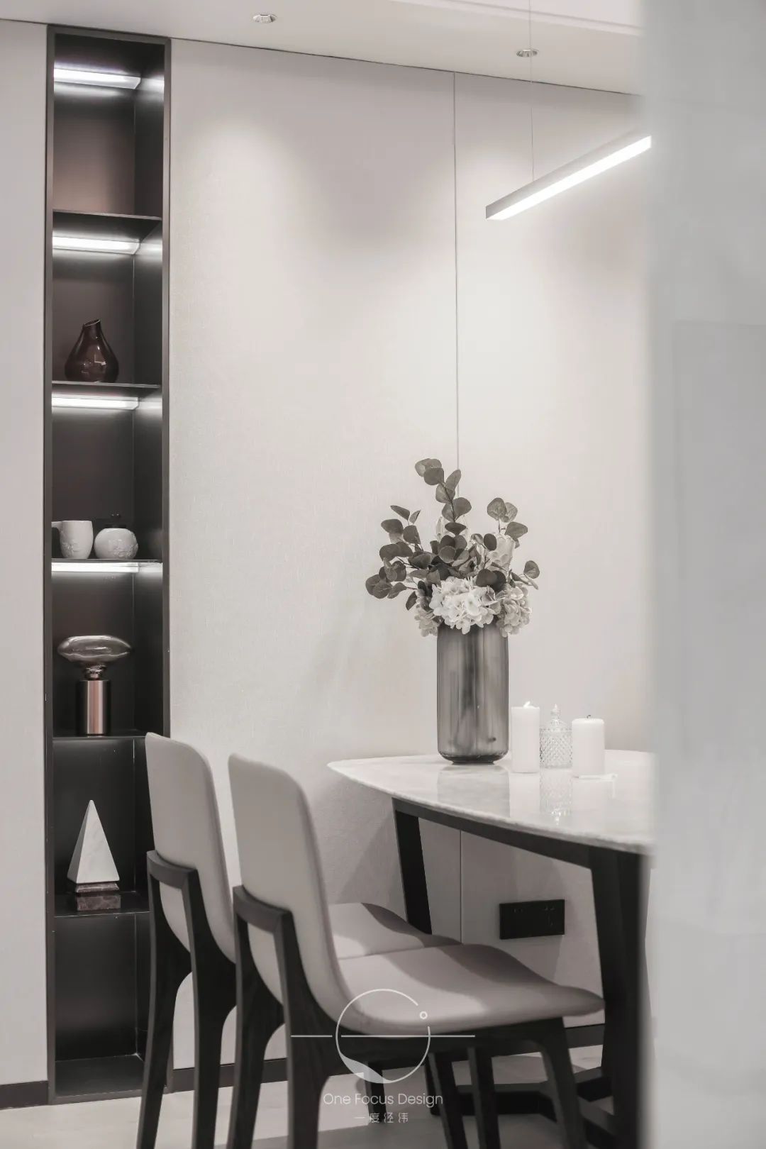 香山美墅 166㎡现代轻奢空间，雅致灰调与绿植的完美融合-33