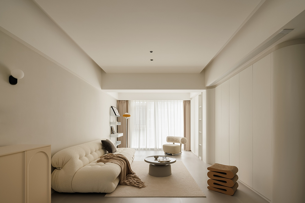 奶油色系温馨跃层家居设计丨中国汕头丨杜弗设计-7