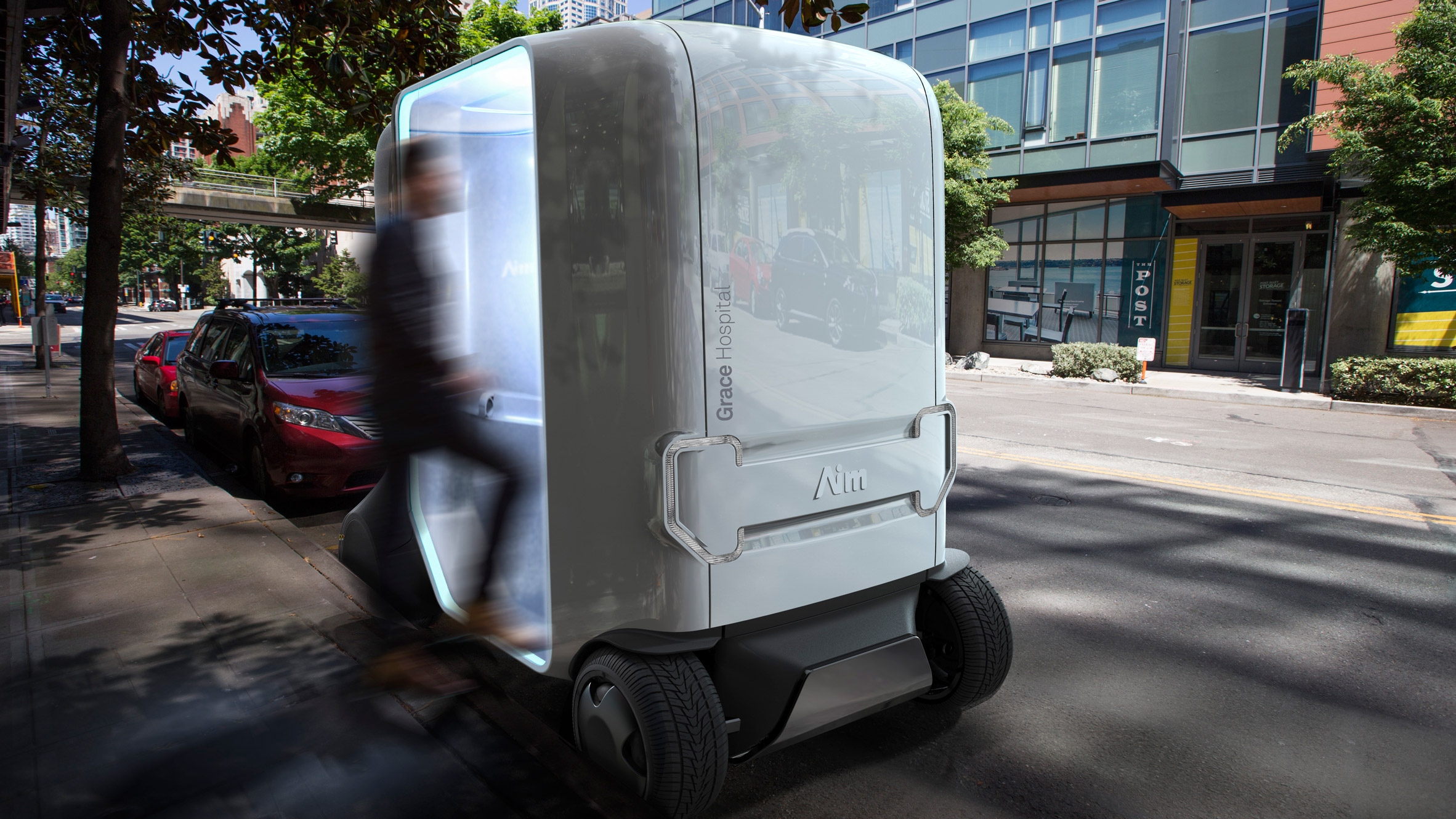 Artefact's Aim health clinic can drive itself to the patient-0