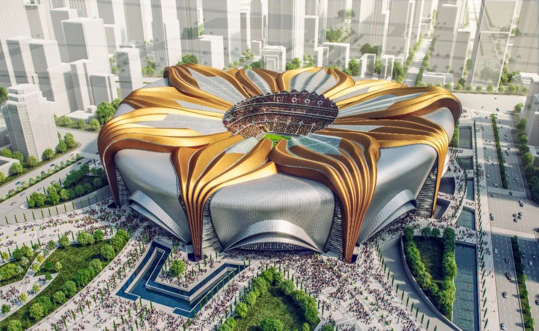 恒大新球场“莲冠”方案亮相,现代科技感十足-51