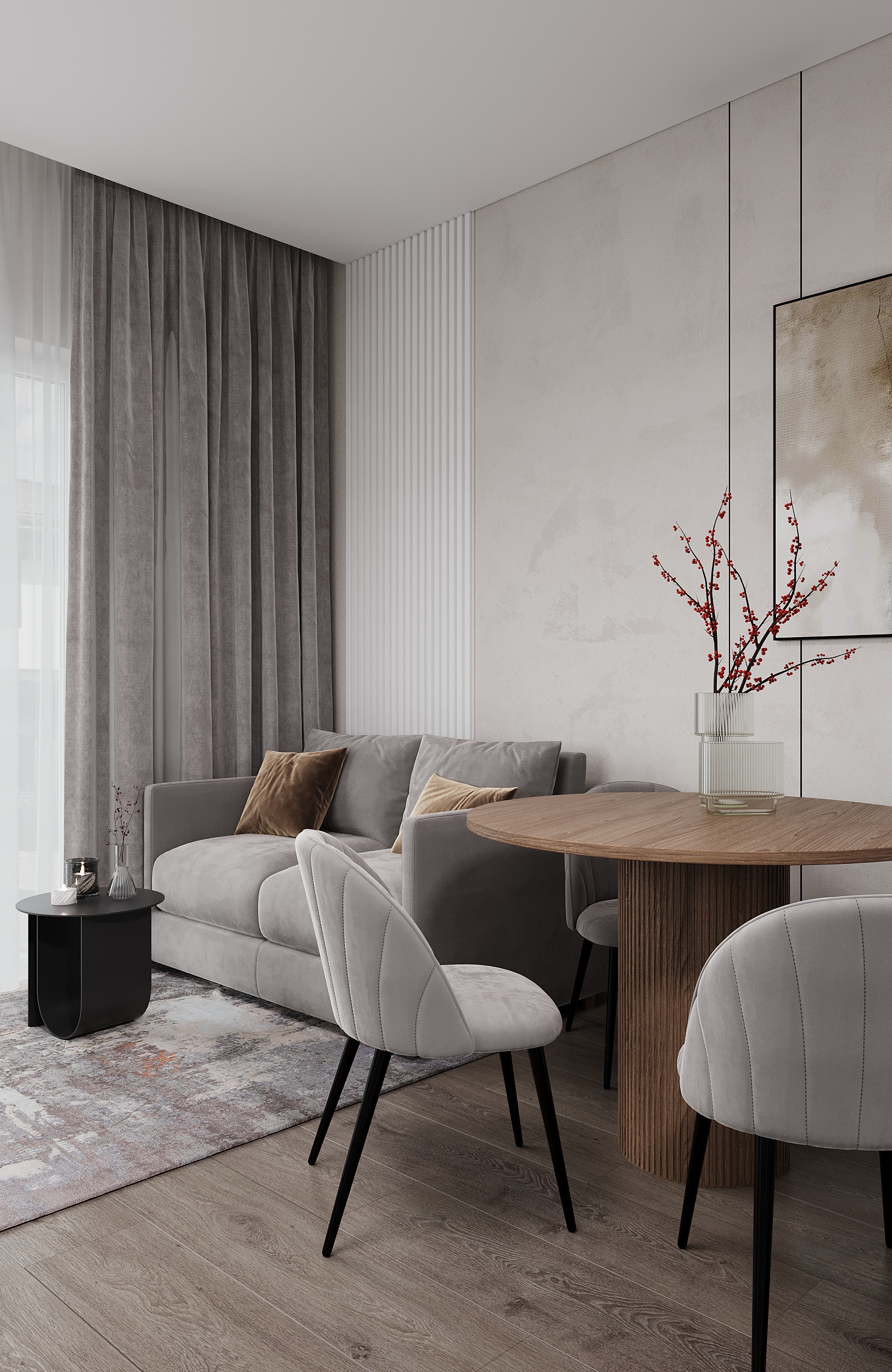 Private house Kitchen-living room | 3D Visualization-5