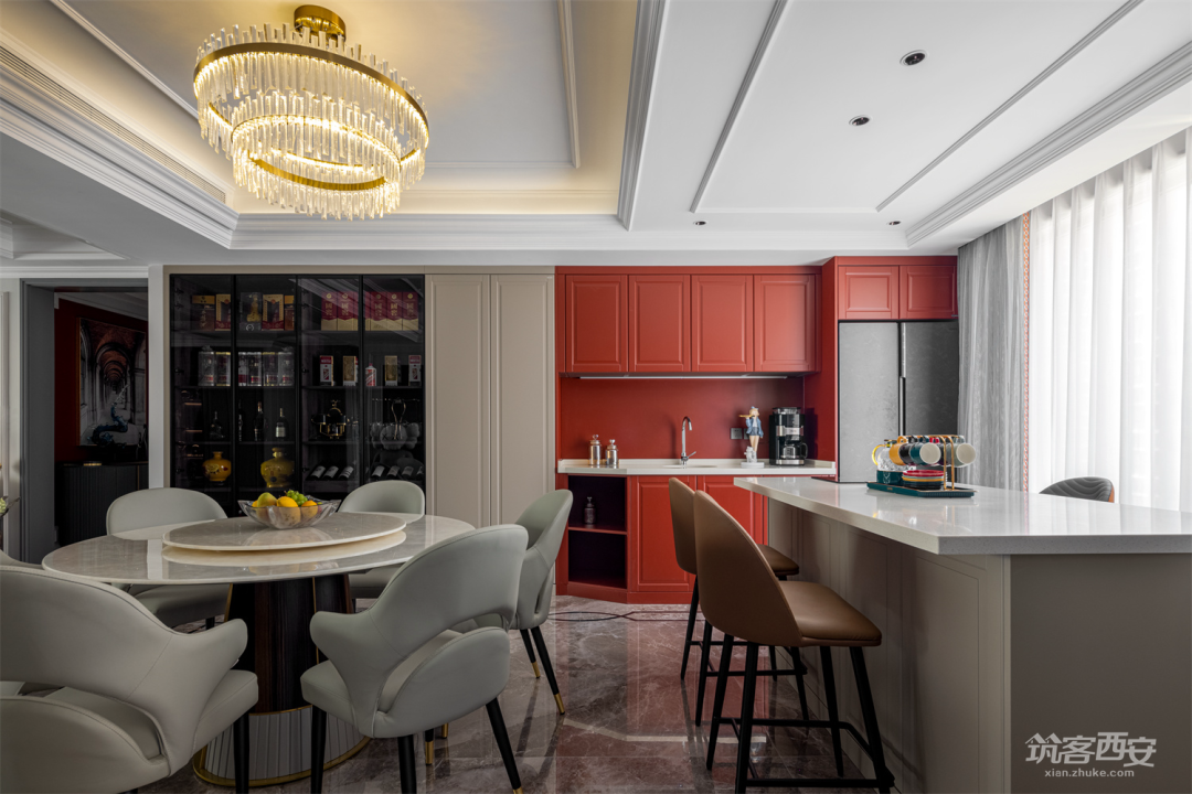 铜川荣耀壹品 · 撞色美式大平层设计丨中国铜川丨力创设计工作室-29