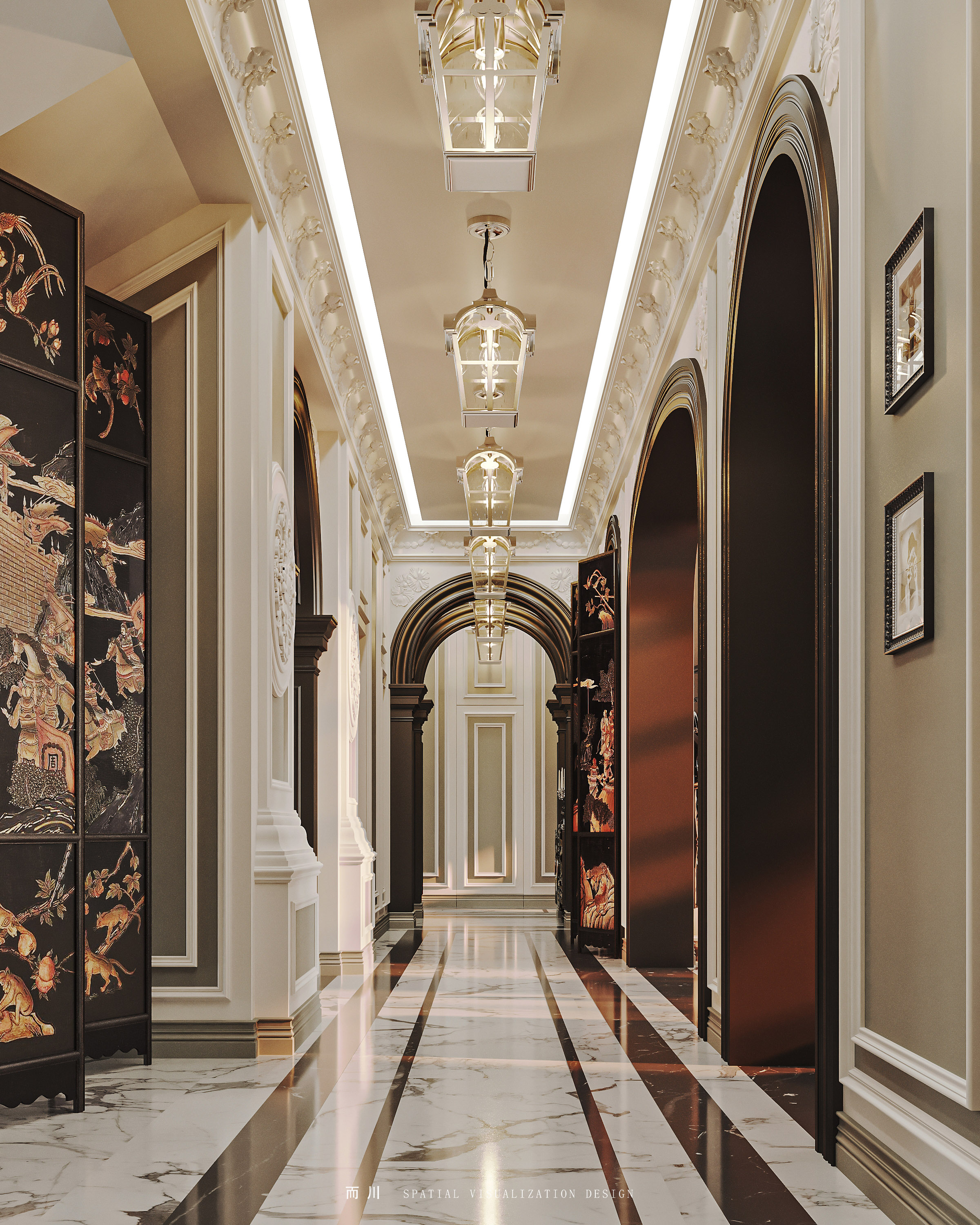 美式别墅丨而川空间可视化工作室-6