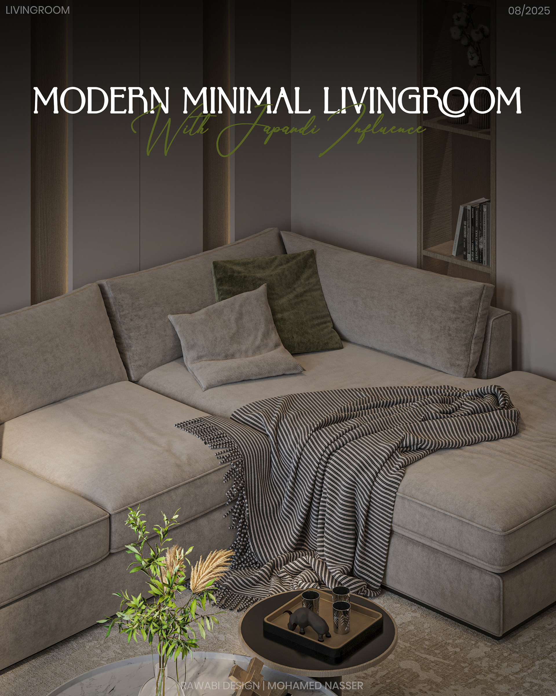 Modern Minimalist Livingroom & Kitchen-1