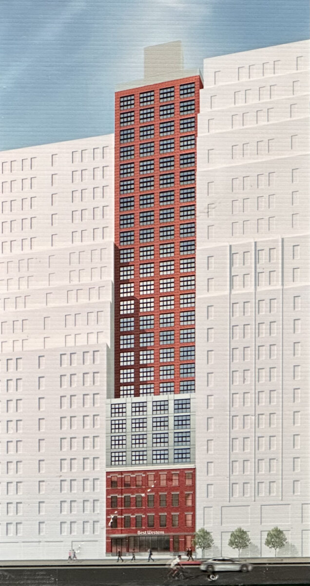 New Rendering Revealed For Best Western Hotel at 319-321 West 38th Street in Midtown, Manhattan - New York YIMBY-0