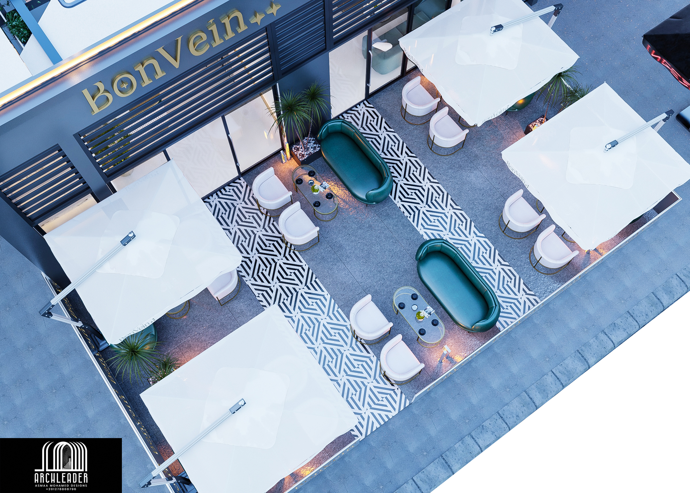 Bon Vein Café ..My Interior & Roof Design in Kuwait-16