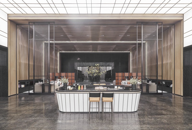 沈阳龙湖天奕售楼处——现代亚太文化交融设计-9