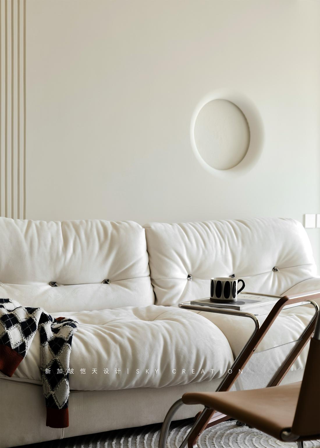 奶油系简约风独居女孩治愈系小家改造-34