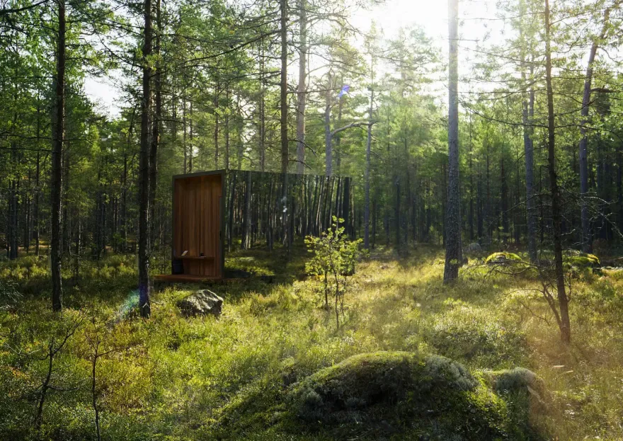 亚马逊推出 10m²镜面迷你屋,完美融入自然风景-2