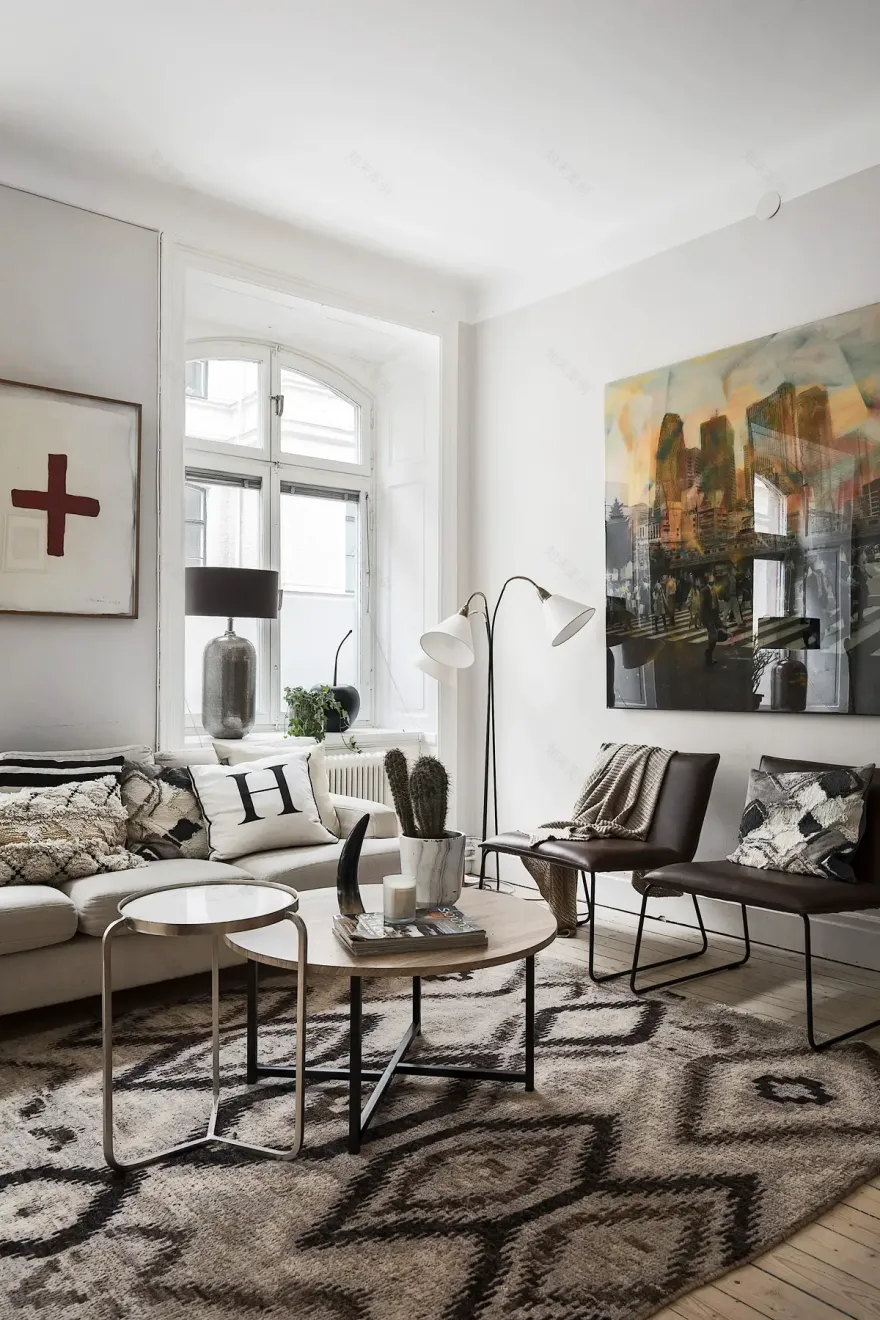 瑞典经典民族风家庭公寓设计-1