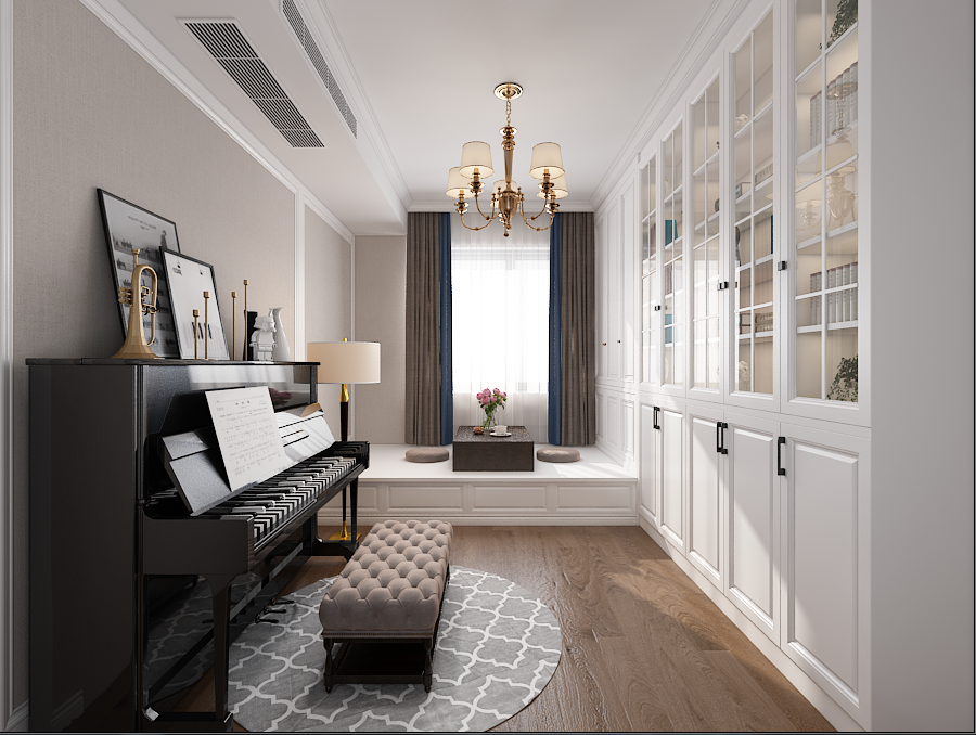 中海九号公馆 190㎡美式新作,古典情怀与自由生活完美融合-45