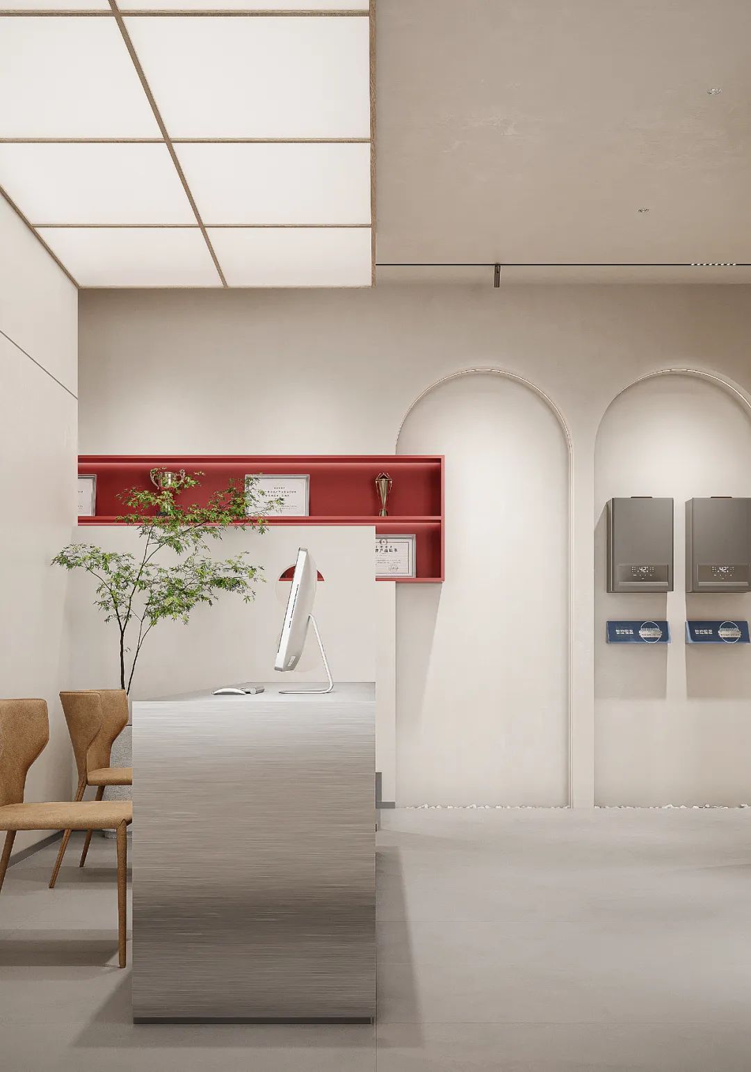 150㎡三菱电机中央空调++ 德国菲斯曼地暖展厅丨中国阜阳丨周笙笙全案设计工作室-7