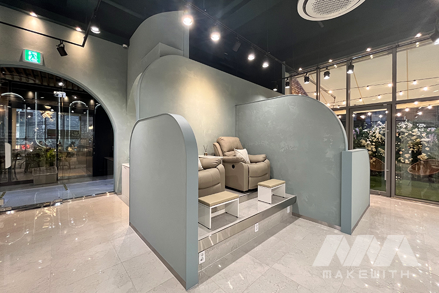 江南美甲店室内设计丨韩国首尔丨MAKEWITH-15