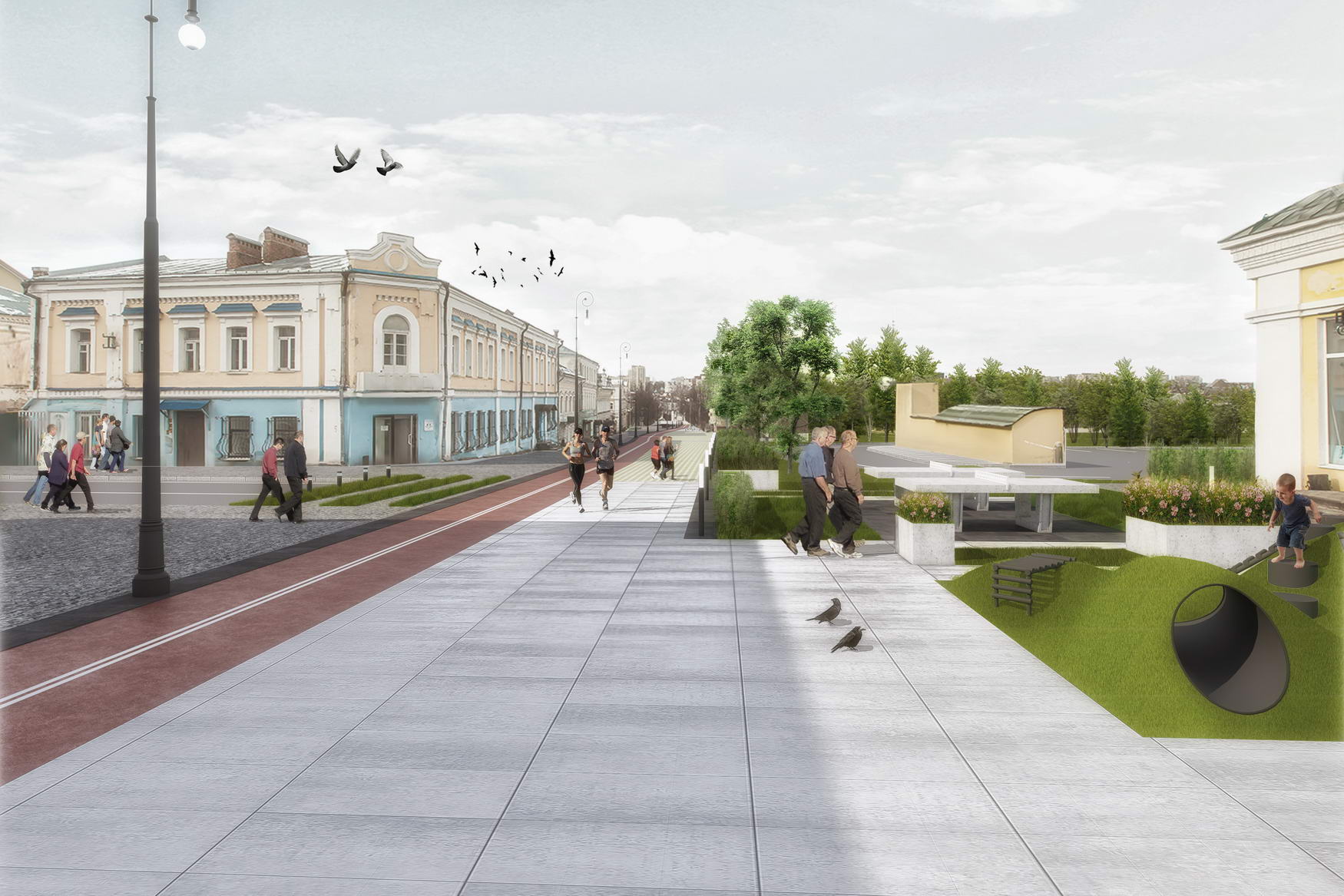 弗拉基米尔少女街景观整治项目丨俄罗斯弗拉基米尔丨Osetskaya.Salov. (ex.ARCHSLON)等-1