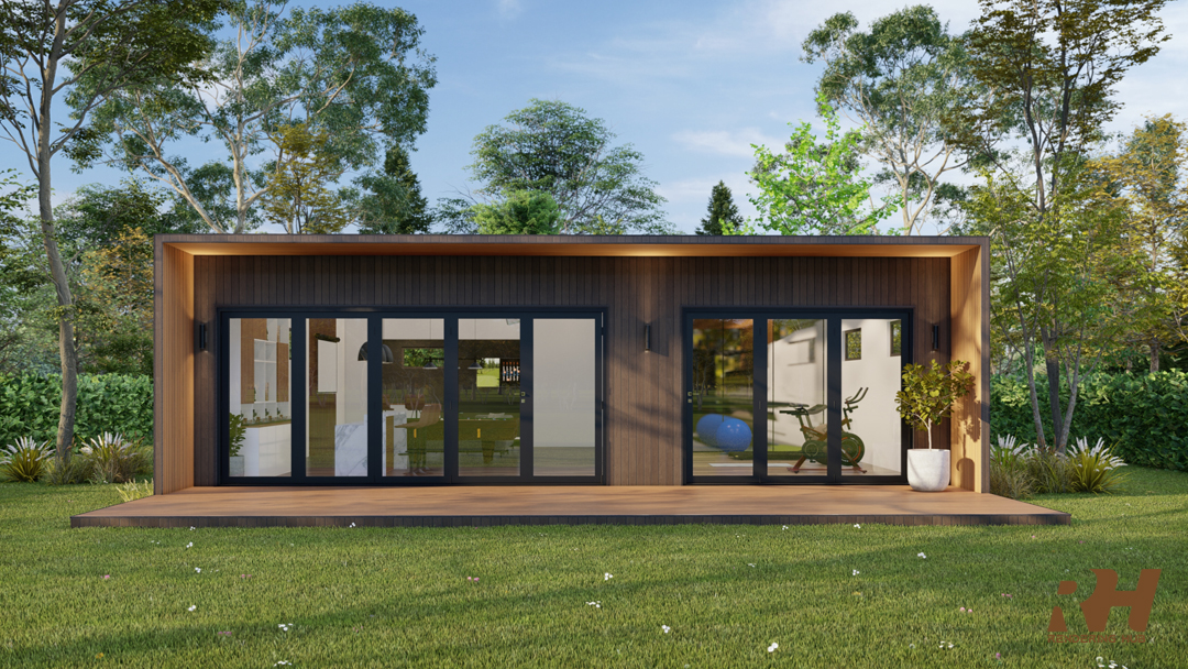 花园小屋设计与 3D 渲染-4