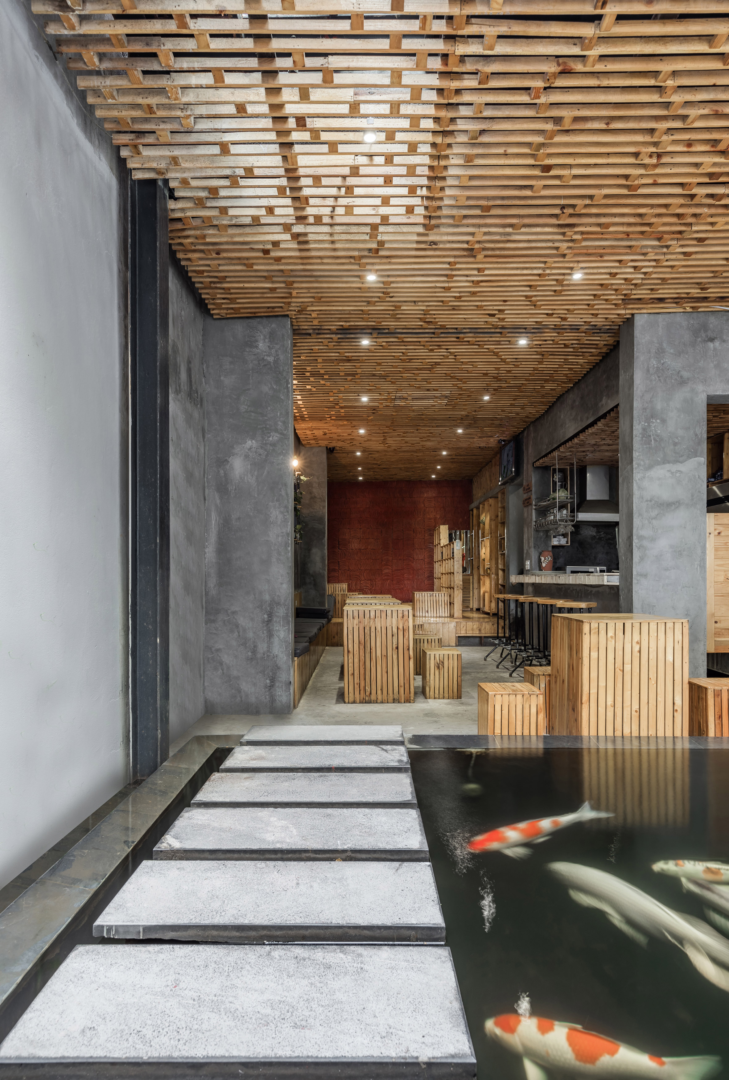 Hanoi cafe features koi carp ponds and an aquaponics vegetable patch-3