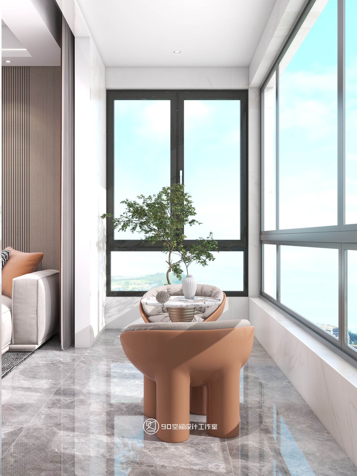 135㎡现代简约开放式餐厨设计-22