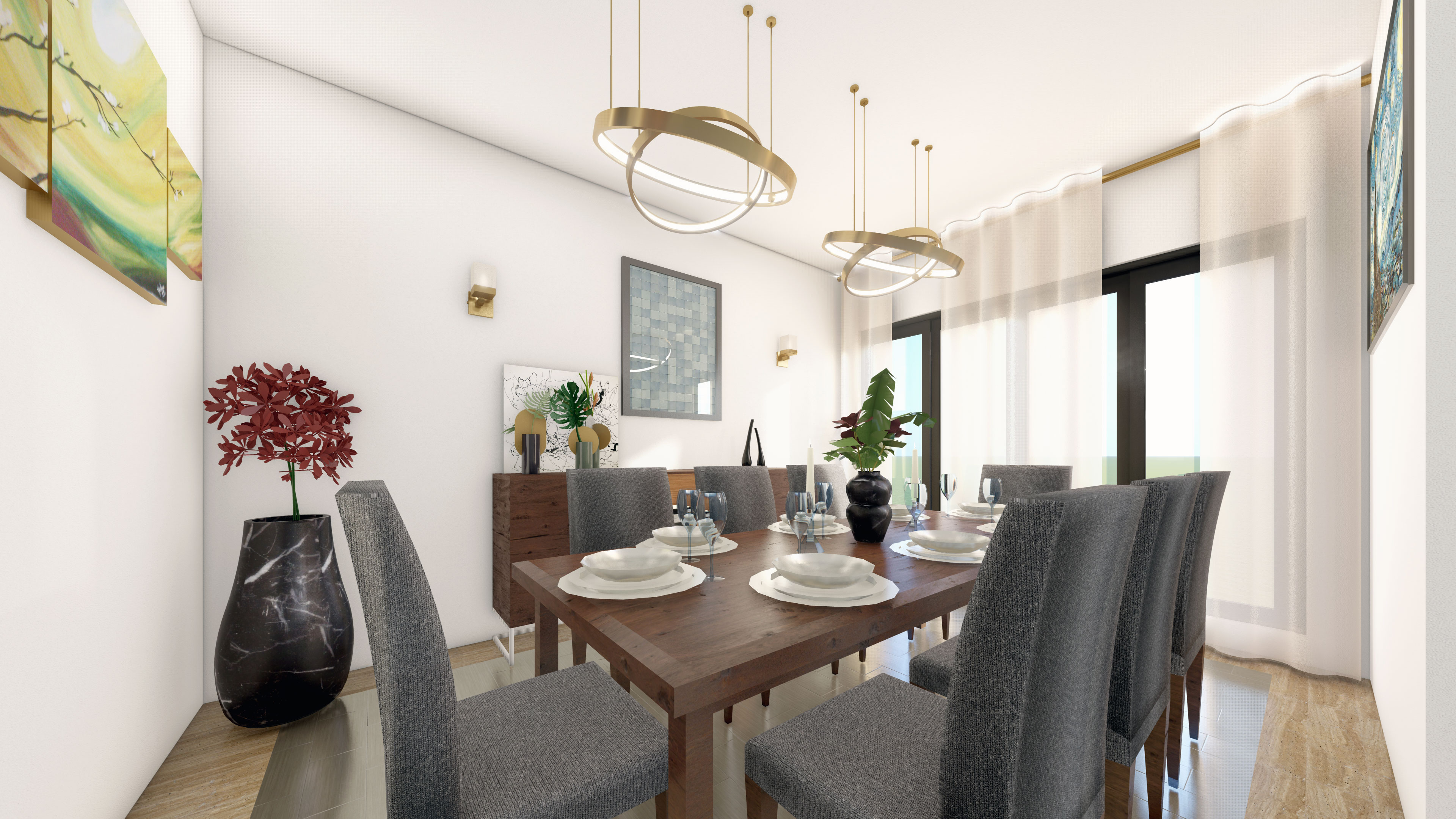 现代休闲厅与餐厅-5